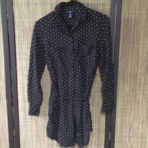 Polka dot shirt dress